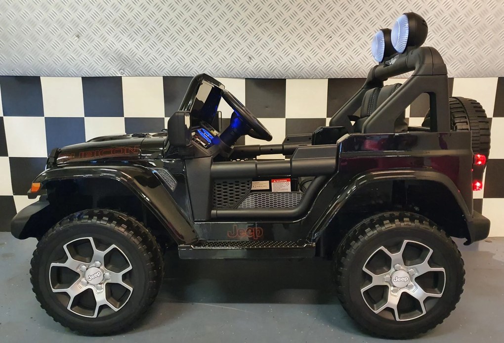 Jeep Wrangler bateria carro infantil 12 volts tracção às 4 rodas controlo remoto preto