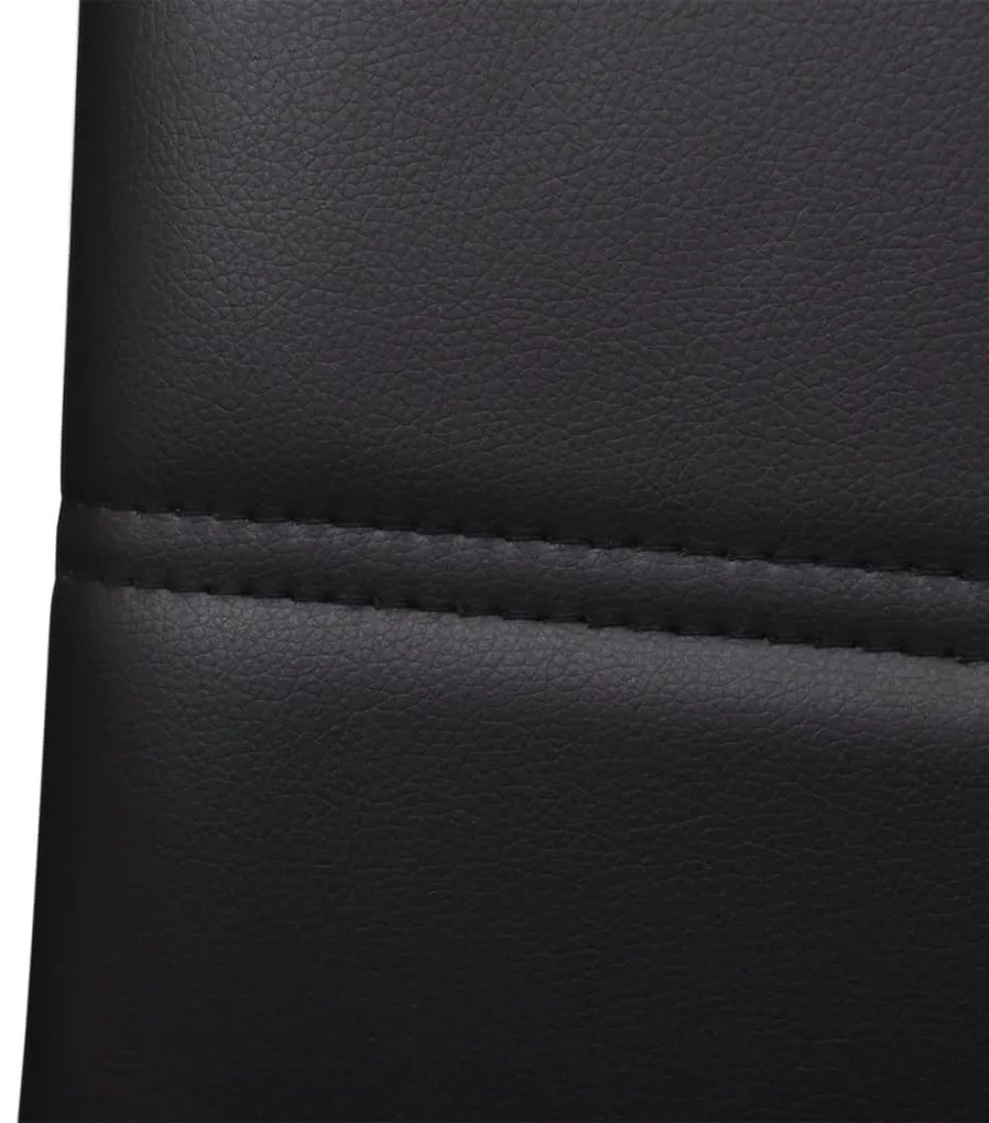 Cadeiras de jantar cantilever 6 pcs couro artificial preto