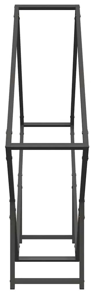 Suporte para lenha 100x25x100 cm aço laminado a frio preto