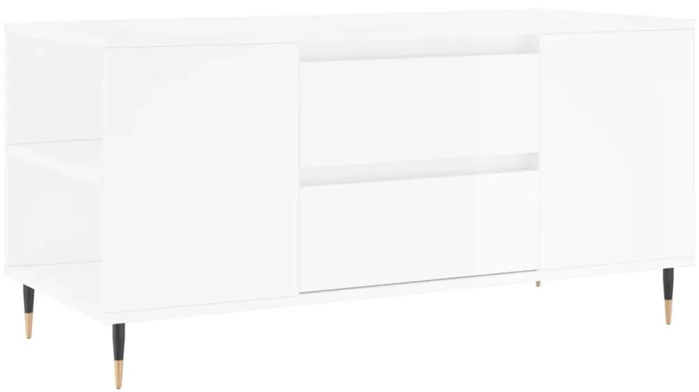 Mesa centro 102x44,5x50cm derivados de madeira branco brilhante