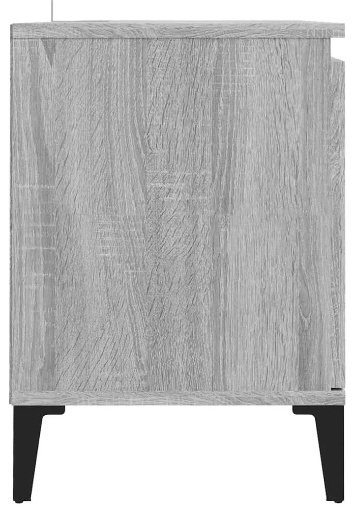 Móvel de TV com pernas em metal 103,5x35x50 cm sonoma cinzento