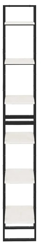 Estante alta 40x30x210 cm madeira de pinho maciça branco