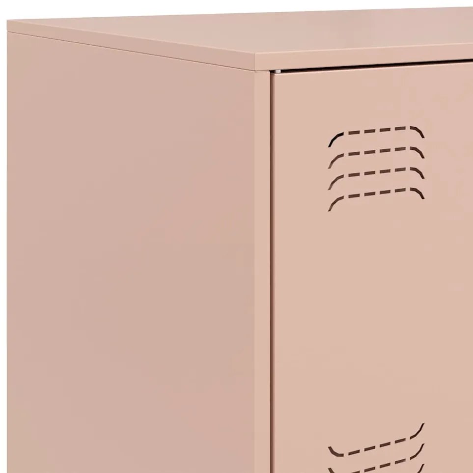 Aparador 67x39x107 cm aço rosa