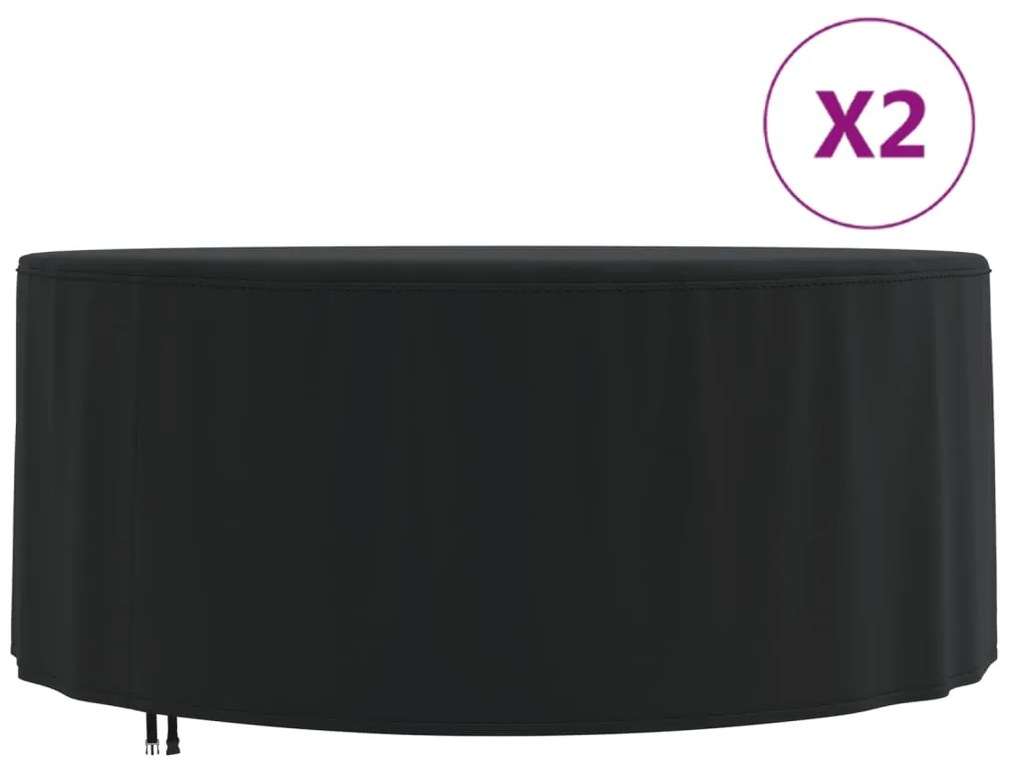 Capas p/ mobília de jardim 2 pcs Ø 182x71 cm tecido oxford 420D