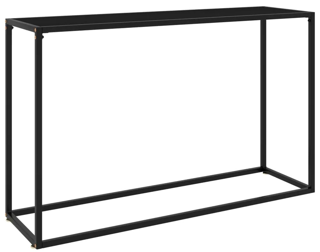 Mesa consola 120x35x75 cm vidro temperado preto