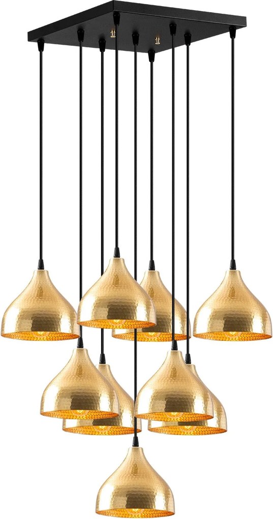 Candeeiro Chandelier Tattoo – Dourado – 63 x 63 cm