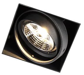 Foco embutido preto GU10 AR70 sem moldura - Oneon Moderno
