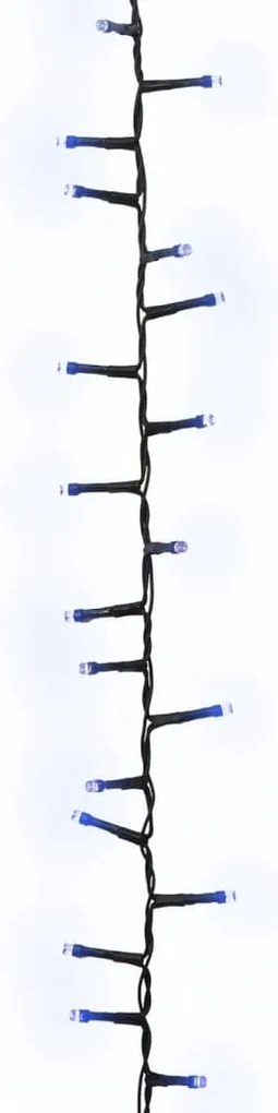Cordão de luzes compacto 2000 luzes LED 45 m PVC azul