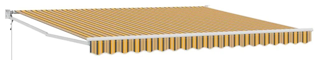 Toldo Retrátil Automático Listras Multicoloridas 400x300 cm