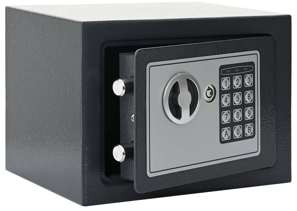 Cofre Digital Electrónico Cinza Escuro 23x17x17 cm Aço