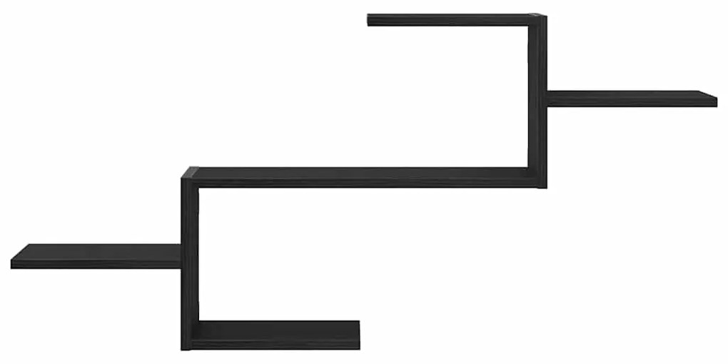 Prateleira de parede 104x15x49 cm deriv. madeira carvalho preto