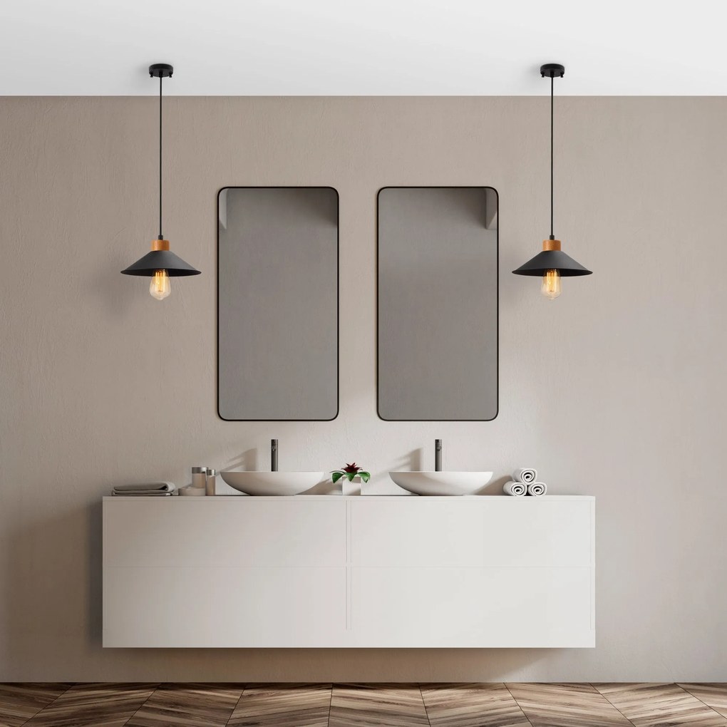 Candeeiro Suspenso GMN-00003 – Preto – 103 x 24 cm