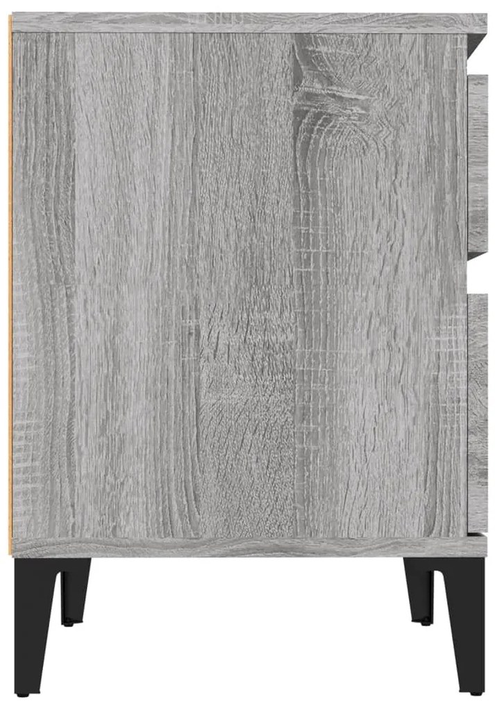 Mesas de cabeceira 2 pcs 40x35x50 cm cinzento sonoma