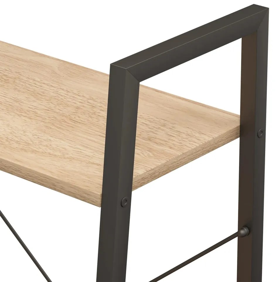 Estante de pé 3 prateleiras 56x35x108 cm castanho-claro e preto