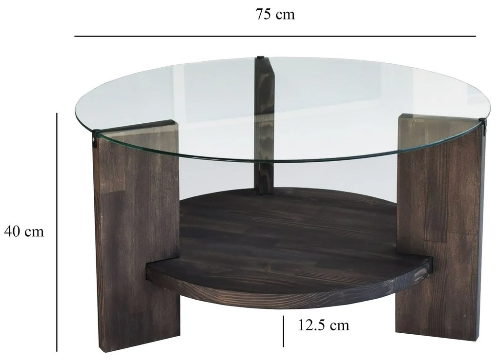 Mesa de Centro Mahal – Antracite – 75x40x75 cm