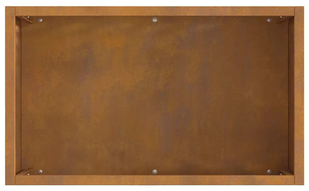 Fogueira Retangular 50x30x40 cm Aço Resistente às Intempéries