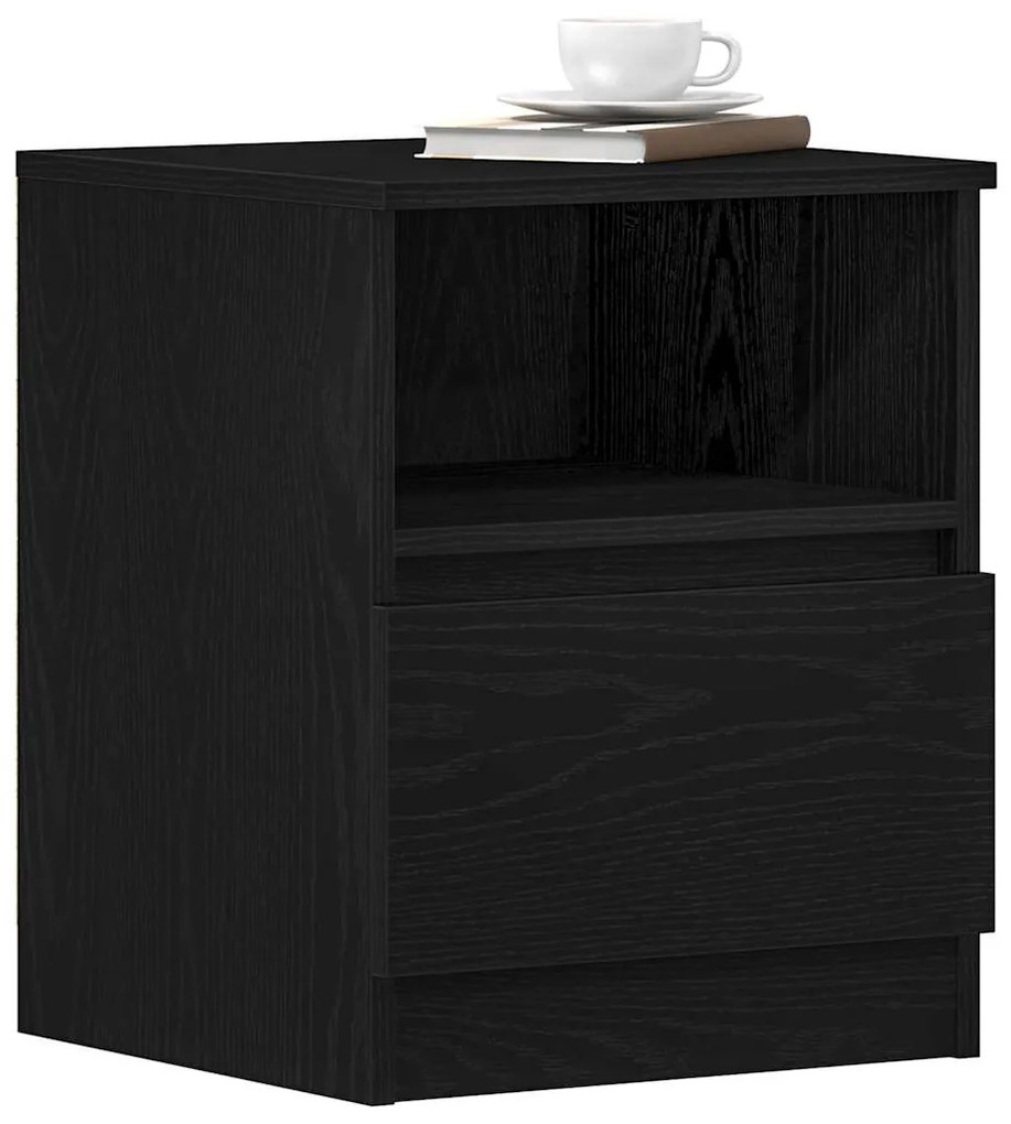 Cabideiro vidaXL Preto Carvalho 40x40x50 cm Madeira de Engenharia