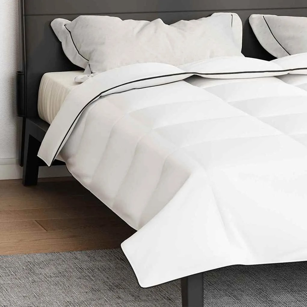 Edredom de Inverno Branco 240 x 260 cm Poliéster pêssego 105gsm