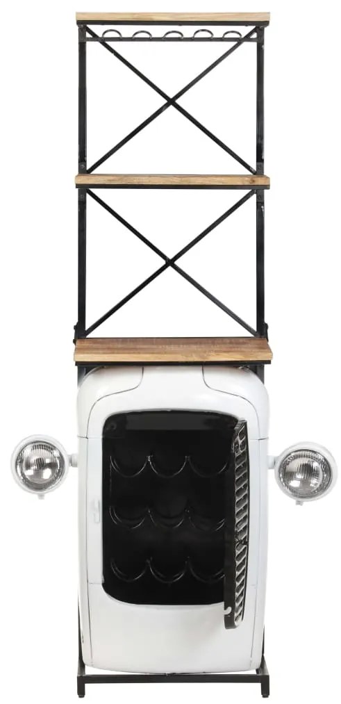 Garrafeira trator 49x31x172 cm madeira mangueira áspera branco
