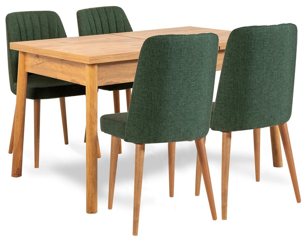 Conjunto de Mesa e Cadeiras Costa – Pinho Atlântico – Mesa: 120x77x75
