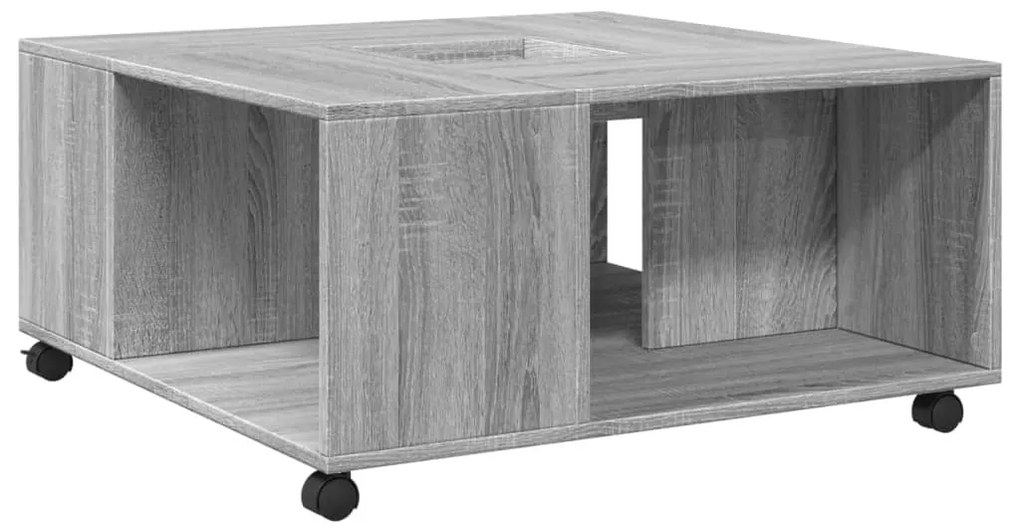 Mesa de centro 80x80x40 cm derivados de madeira cinzento sonoma