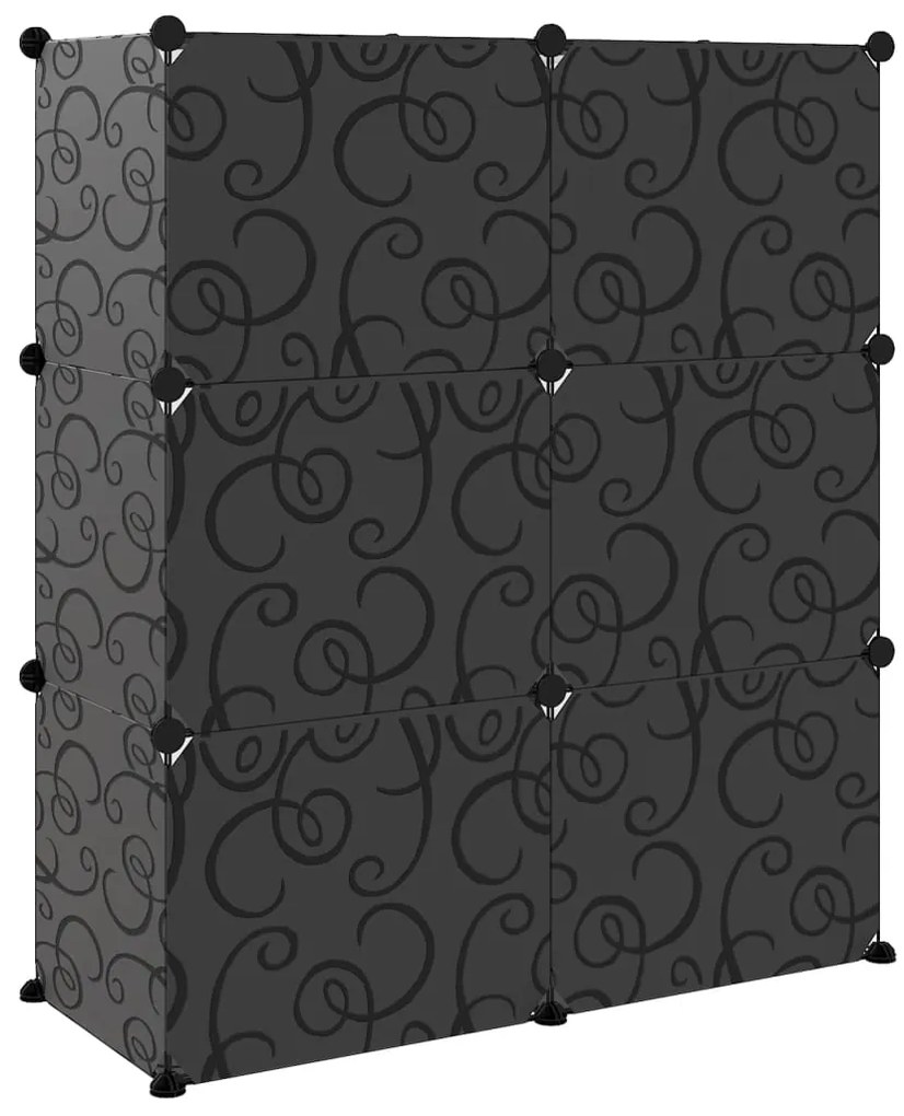 Sapateira 84,5x31x93,5 cm PP preto
