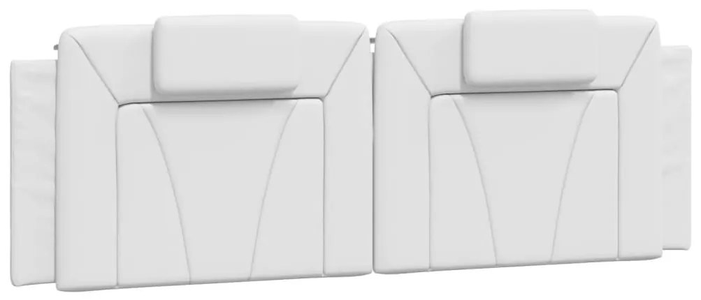 Cama com colchão 160x200 cm couro artificial branco