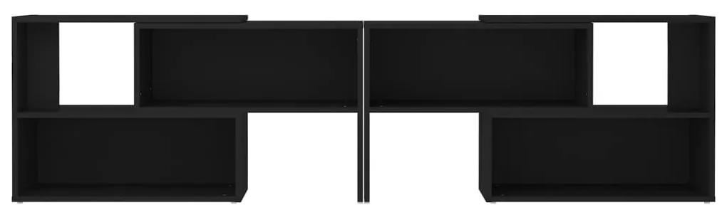 Móvel de TV 149x30x52 cm contraplacado preto
