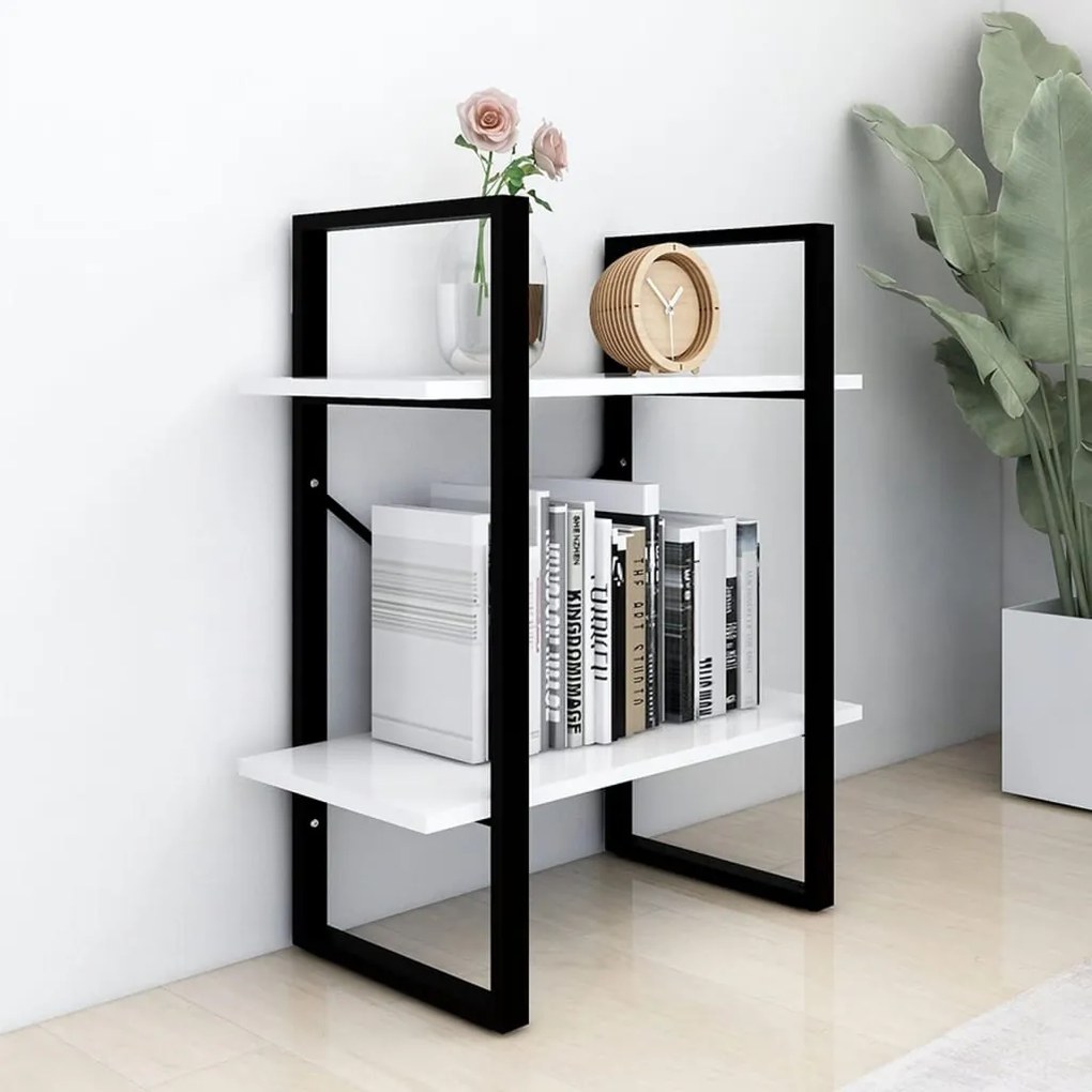 Estante com 2 prateleiras derivados de madeira branco