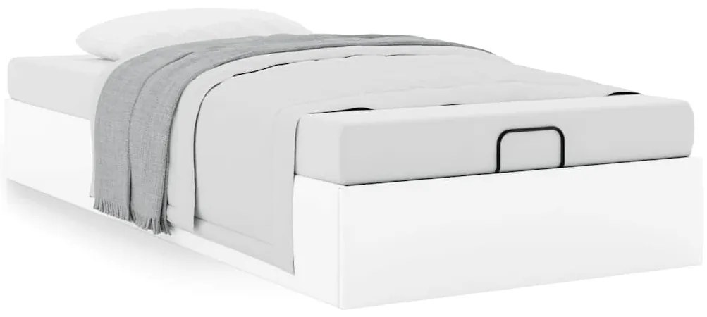 Estrutura de cama otomana sem colchão 90x200 cm branca