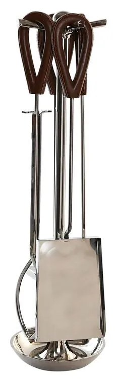 Utensílios para a Lareira DKD Home Decor Aço inoxidável Alumínio (15 x 15 x 62 cm)