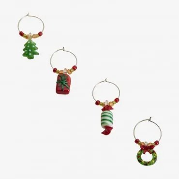 Conjunto De 4 Copos De Vidro De Natal Da Lapônia Multicolor Classic - Sklum