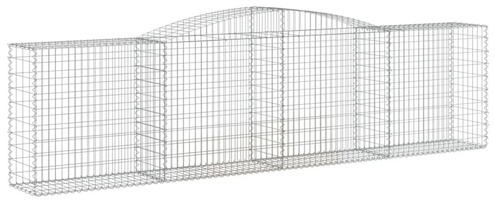Cestos gabião arqueados 2pcs 400x50x100/120cm ferro galvanizado