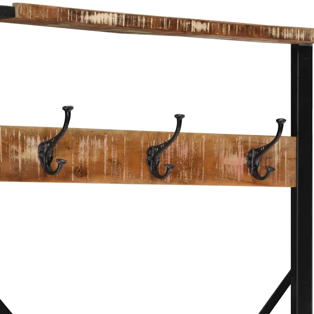 Suporte para roupas 80x40x190 cm madeira reciclada maciça