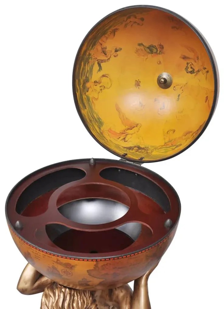 Bar globo terreste para vinho design Atlas 42x42x85 cm