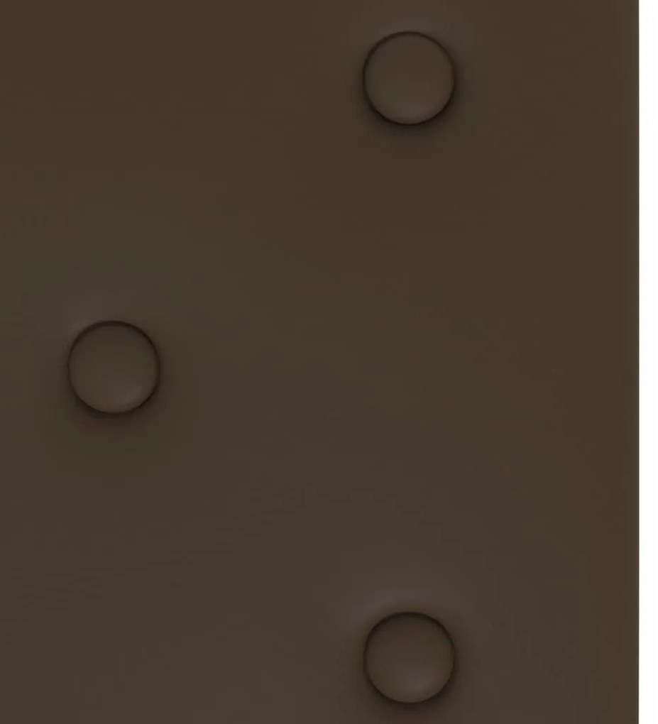 Painel parede 12 pcs 90x30 cm couro artificial 3,24 m² castanho