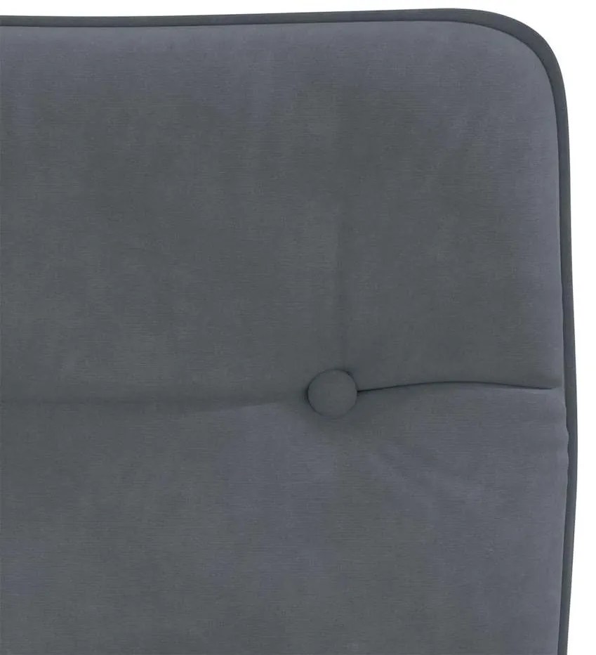 Cadeiras de jantar 6 pcs veludo cinzento-escuro