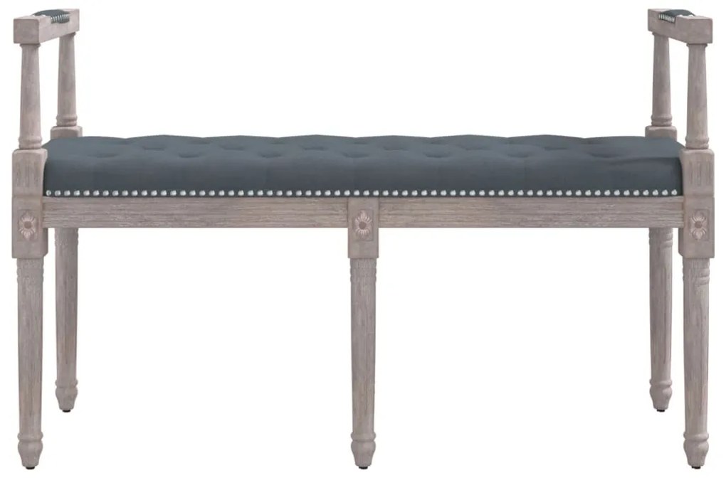 Banco 110x40x70 cm veludo cinzento-escuro