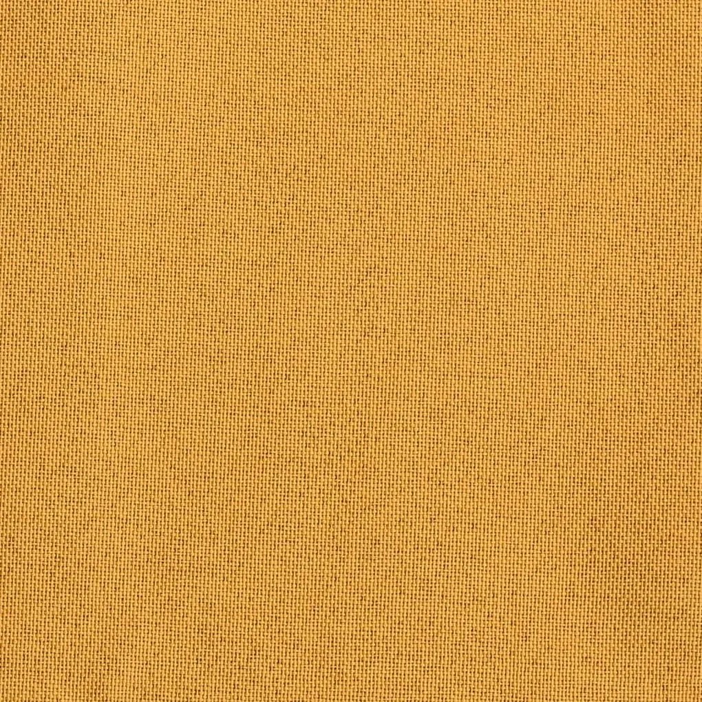 Cortinas opacas aspeto linho c/ ilhós 2 pcs 140x225 cm amarelo