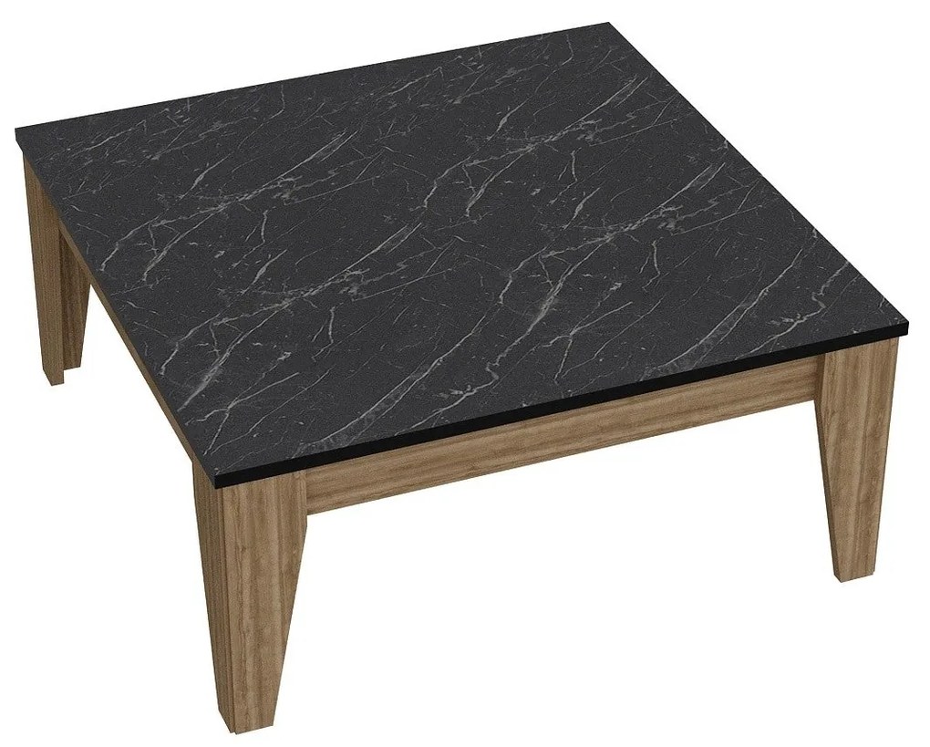 Mesa de Centro Lorenz – Nogueira/Preto – 85x85x35 cm