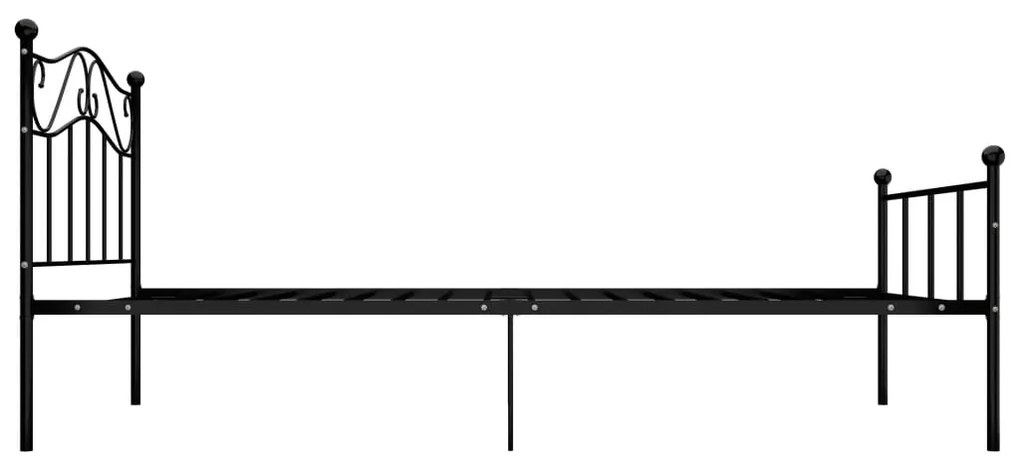 Estrutura de cama 100x200 cm metal preto