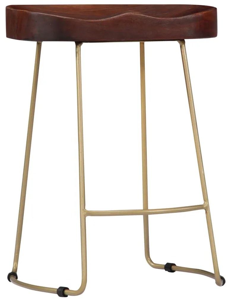 Bancos de bar Gavin 2 pcs madeira mangueira maciça
