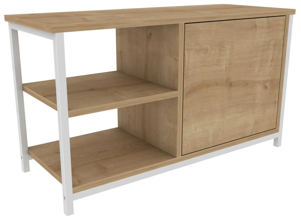 Suporte para TV Muskegon – Branco Carvalho – 89,6 x 35,3 x 50,8 cm