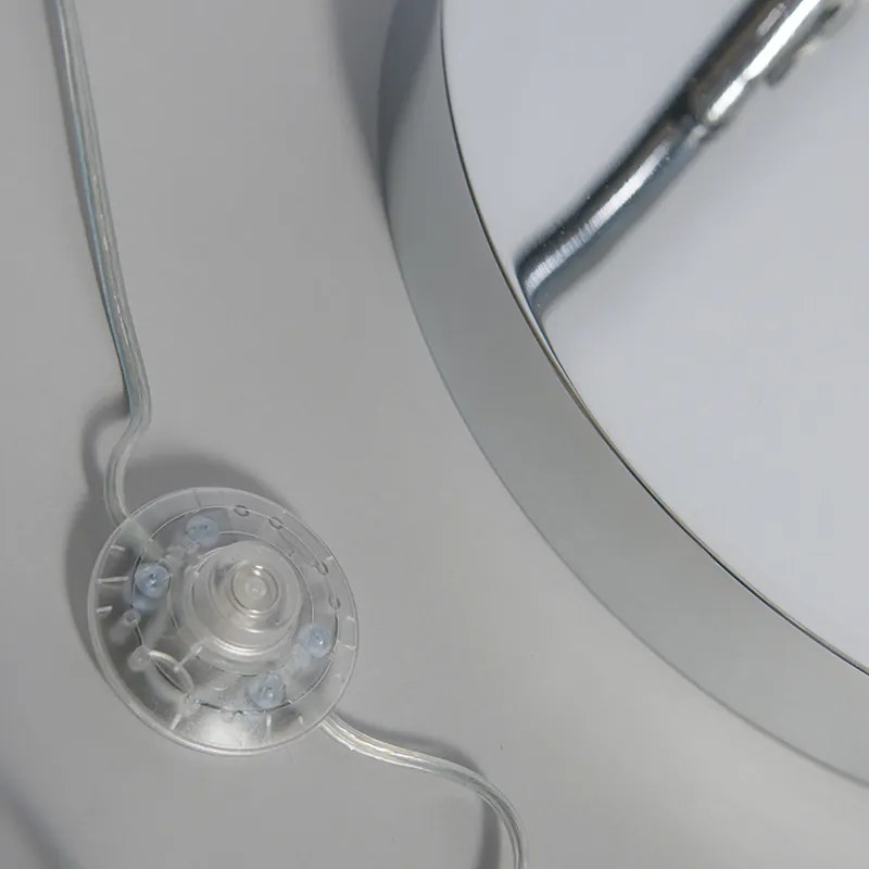 Candeeiro de Arco Moderno Cromado Ajustável sem Abajur