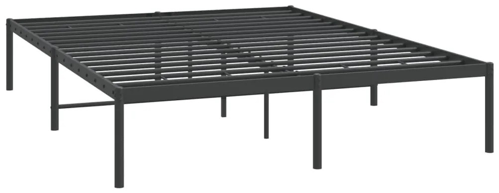 Estrutura de cama 140x200 cm metal preto