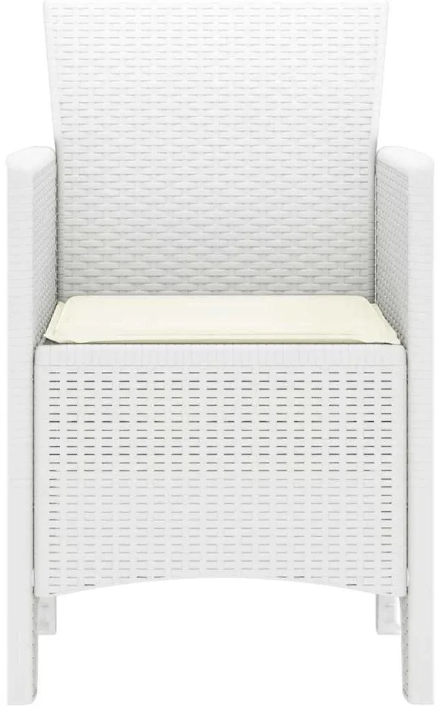 Conjunto de Cadeiras de Jardim 4 pcs Branco 53 x 49 x 85 cm