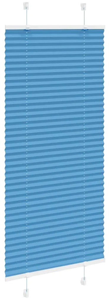 Plissado Cego Azul 55x150 cm Largura Tecido 54,4 cm Poliéster