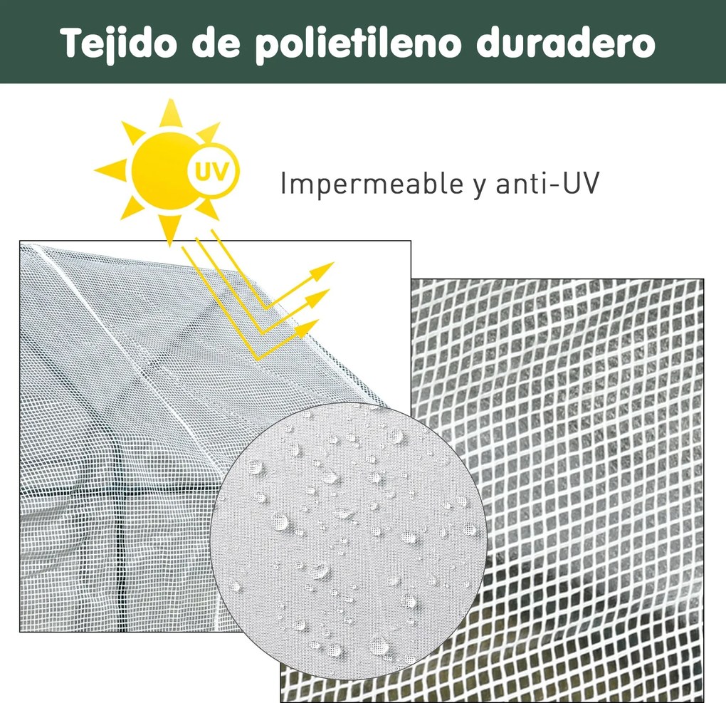 Estufa de Jardim Estufa Caseira com 4 Prateleiras Porta Enrolável Cobe