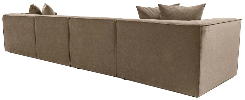 Sofá de Canto Sora – Castanho – 350x65x190 cm