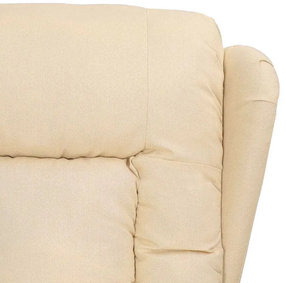 Poltrona de massagens tecido cor creme